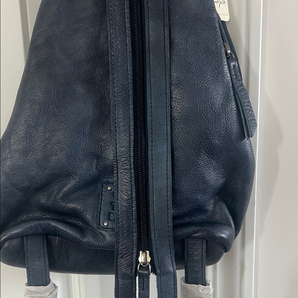 We The Free Navy Leather Backpack - Picture 7 of 8